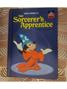 1973 The Sorcerer's Apprentice Vintage HC Disney's Wonderful World of Reading